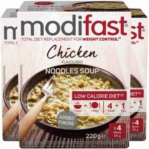 3x Modifast Intensive Noodles Soep Chicken 220 gr