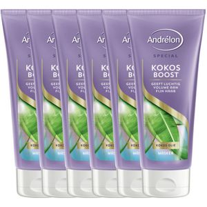 6x Andrelon Haarmasker Kokos Boost 180 ml