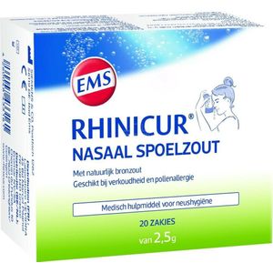 Rhinicur - Neusspoelzout - 20 Stuks - Voor Rhinocur Neusdouche