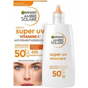 1+1 gratis: Garnier Ambre Solaire Super UV Vitamine C* Anti-Pigmentvlekken Fluid SPF 50+ 40 ml