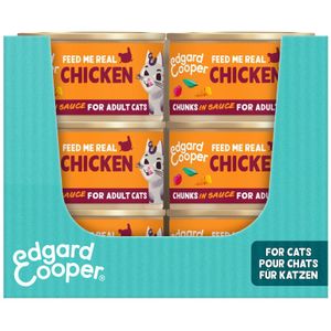 18x Edgard & Cooper Kattenvoer Chunks Kip 85 gr