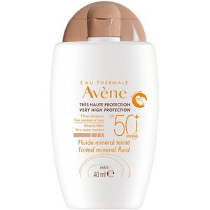 2x Avène Minerale Getinte Zonfluide SPF 50 40 ml