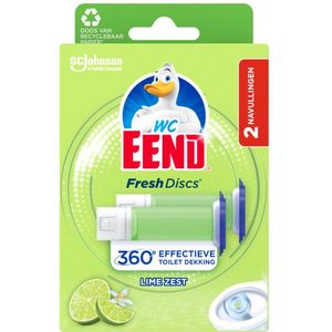 WC Eend Fresh Discs Lime Zest navullingen - Toiletblokken - 5 x 72 ml - 60 Fresh Discs