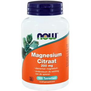 NOW Magnesium Citrate 200mg 100 tabletten