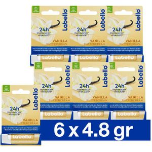 Labello Lippenbalsem Vanilla Buttercream - 6 x 4.8 gr - Voordeelverpakking