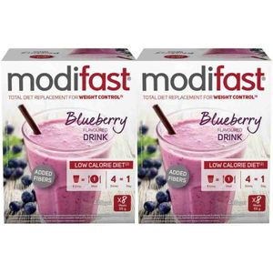 2x Modifast Intensive Milkshake Blueberry 8 x 55 gr