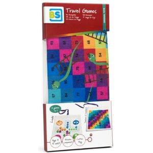 BS Toys Reisspel Snakes & Ladders & Ludo - Geschikt voor 2-4 spelers vanaf 4 jaar