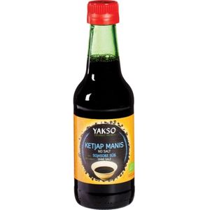3x Yakso Ketjap Manis Zonder Zout 250 ml