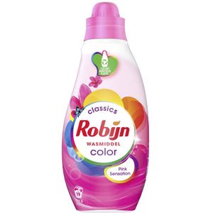 2+2 gratis: Robijn Klein & Krachtig Wasmiddel Pink Sensation 19 Wasbeurten 665 ml