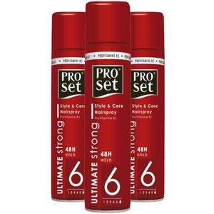 3x Proset Haarspray Ultimate Sterk 300 ml