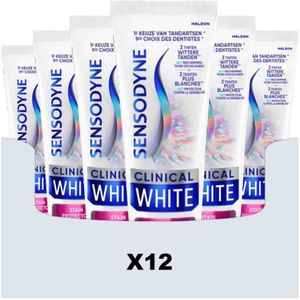 12x Sensodyne Tandpasta Clinical White Stain Remover 75 ml