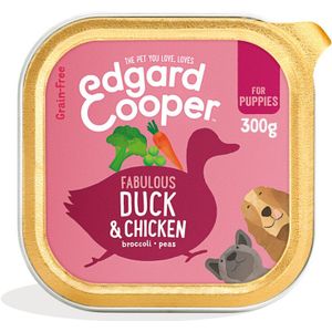 Edgard & Cooper Kuipje Vers Vlees Puppy Hondenvoer Eend - Kip 300 gr