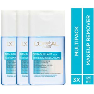 3x L'Oréal Dermo Expertise Waterproof Oogreinigingslotion 125 ml