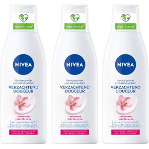 NIVEA Reinigingsmelk Verzachtend - 3 x 200 ml - Voordeelverpakking