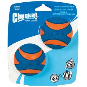 Chuckit Ultra Squeaker Ball Medium ø 6 cm 2 stuks