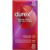 3x Durex Condooms Thin Feel met Extra Glijmiddel 10 stuks