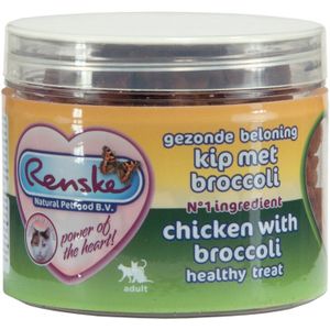 12x Renske Gezonde Beloning Kat Kip - Brocolli 100 gr