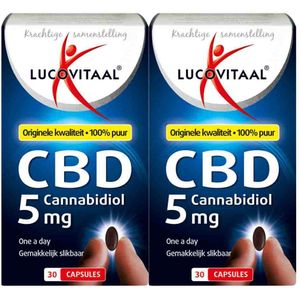 2x Lucovitaal CBD Cannabidiol 5 mg 30 capsules