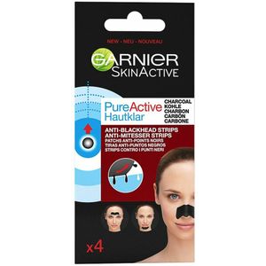 3x Garnier SkinActive Pure Active Charcoal Neusstrips 4 stuks
