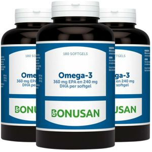 3x Bonusan Omega-3 180 softshells