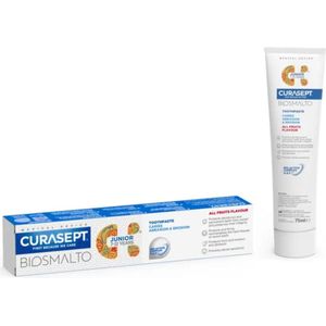2x Curasept Tandpasta Biosmalto Cariës Erosie & Slijtage Junior 7-12 Jaar 75 ml