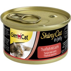 24x GimCat ShinyCat Jelly Tonijn & Zalm 70 gr