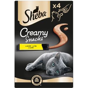 11x Sheba Creamy Snacks Kip 4 stuks
