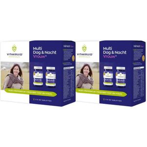 2x Vitakruid Multi Dag Nacht Vrouw 60 tabletten