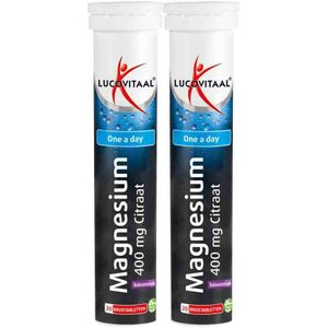 2x Lucovitaal Magnesium Citraat Bruistabletten 20 tabletten