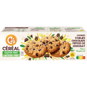 Céréal Cookies met stukjes Chocolade Glutenvrij en Lactosevrij 150 gr