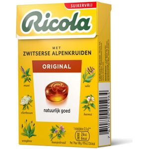 3x Ricola Keelpastilles Original Suikervrij Doosje 50 gr