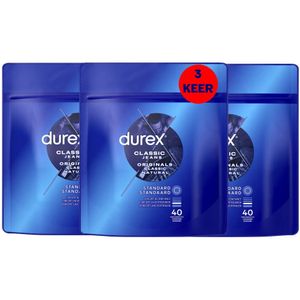 3x Durex Condooms Originals Classic Natural 40 stuks