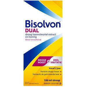 Bisolvon Dual Droge Hoest Keelirritatie Siroop 100 ml