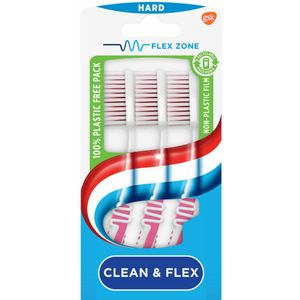 12x Aquafresh Tandenborstel Clean & Flex Hard 3 stuks