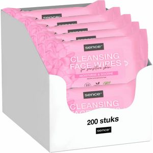 10x Sence Gezichtsreinigingsdoekjes Gevoelige Huid 20 stuks