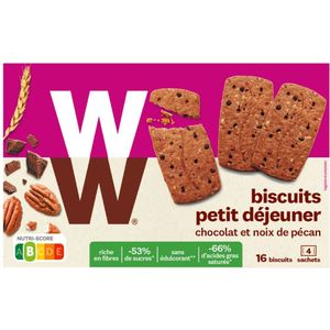 12x WW Ontbijtkoekjes Chocolade & Pecannoten 4x4 stuks