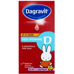 gratis verzending: 2x Dagravit Vitamine D Aquosum Druppels Kids 25 ml