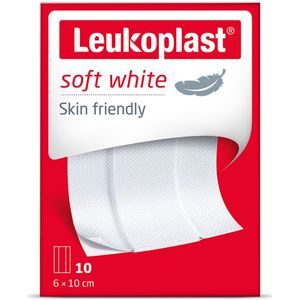 6x Leukoplast Wondpleisters Zacht 8 x 10 cm Soft White 10 stuks