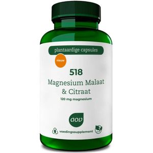 AOV - Magnesium Malaat & Citraat 518 - 90 Capsules - 120 mg Goed Opneembare Magnesium