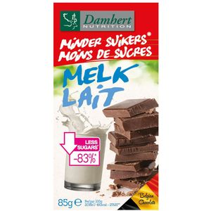 Damhert Chocoladetablet Melk Minder Suikers 85 gr