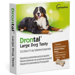 Drontal Ontworming Tabletten Hond vanaf 35 kg 2 tabletten