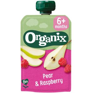 Organix Knijpfruit 6+m Peer & Framboos 100 gr