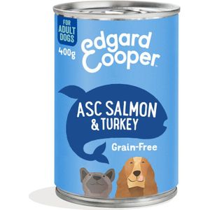 Edgard & Cooper Blik Vers Vlees Hondenvoer Zalm - Kalkoen 400 gr