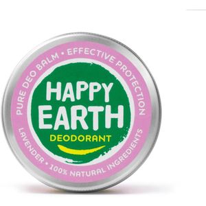 48x Happy Earth 100% Natuurlijke Deodorant Balm Lavender 45 gr