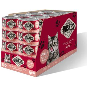 24x Voskes Kattenvoer Nat Tonijn met Zalm 85 gr