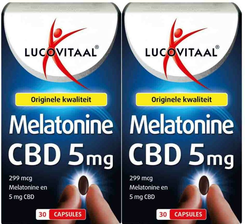 2x Lucovitaal Melatonine CBD 5mg 30 tabletten