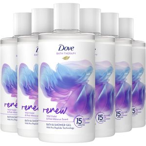 6x Dove Bath Therapy Renew Badschuim & Douchgel 400 ml