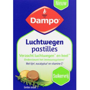 2x Dampo Luchtwegen Pastilles Suikervrij 24 zuigtabletten