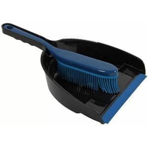 Talentools Rubber Stoffer en Blik Zwart/Blauw