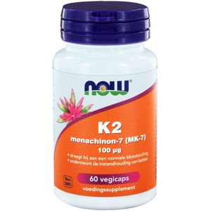 NOW Vitamine K2 Menachinon 7 100 Mcg 60 capsules